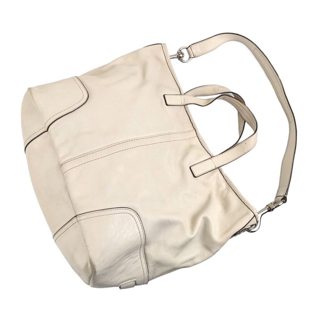 Coach F27728 Hadley Cream Leather Hobo Shoulder Bag